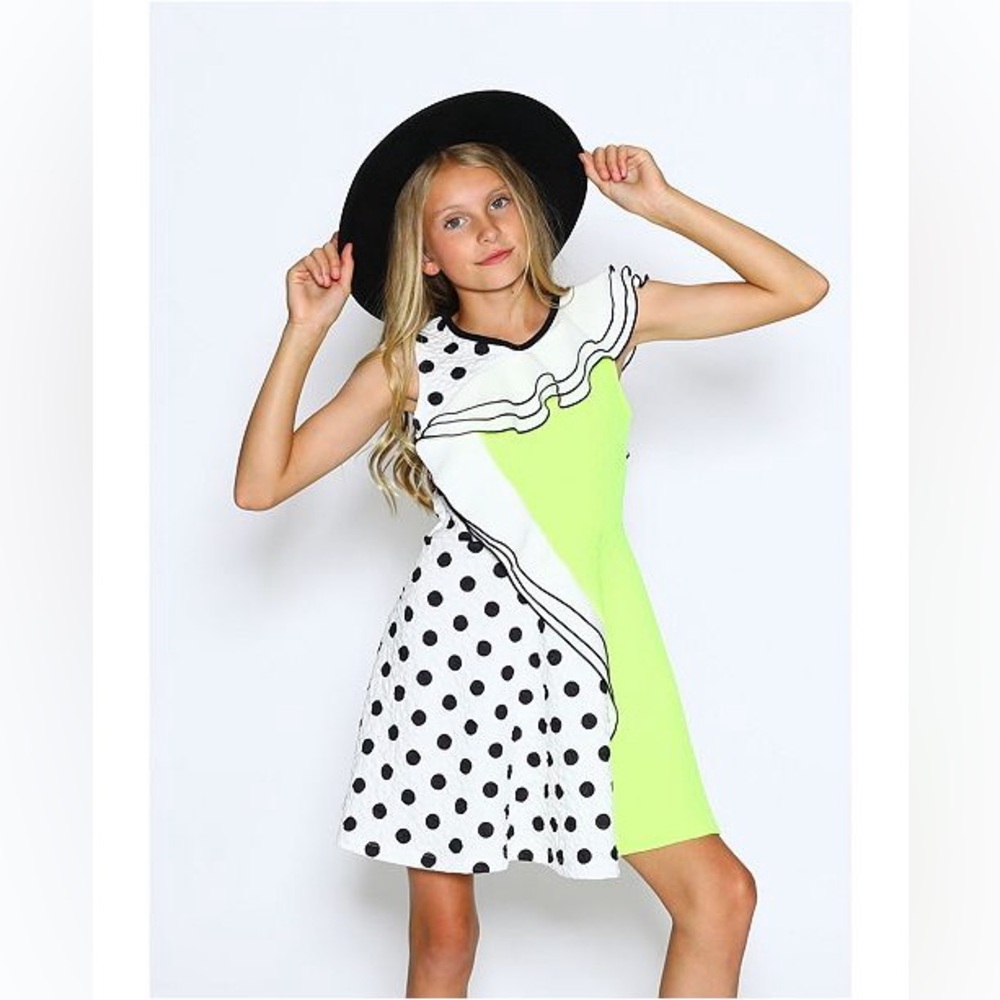 Stunning Polka Dot and Yellow Dress